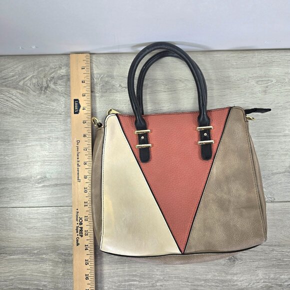 Steve Madden Color Block Purse Crossbody Handbag Removable Strap All Season Zip - Picture 5 of 8